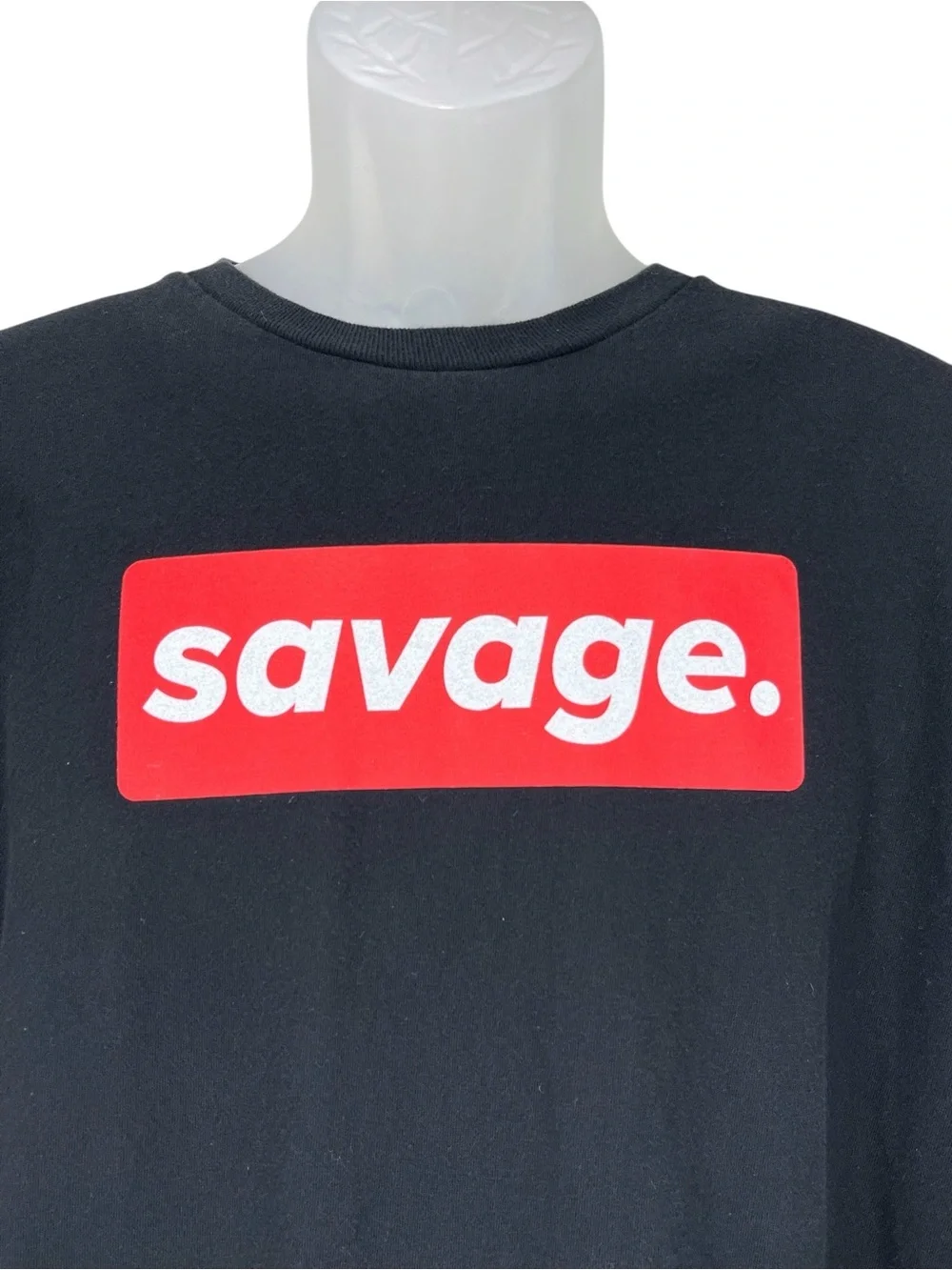 Savage Box Logo Black Graphic T-Shirt Men’s XL Streetwear Tee